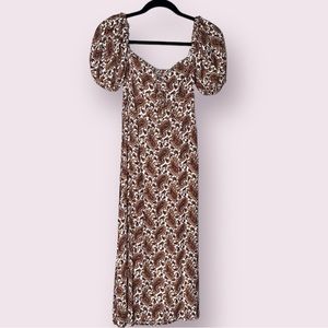 572-FAITHFULL THE BRAND Juniper Midi Dress in Sable Paisley